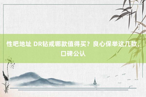 性吧地址 DR钻戒哪款值得买？良心保举这几款，口碑公认