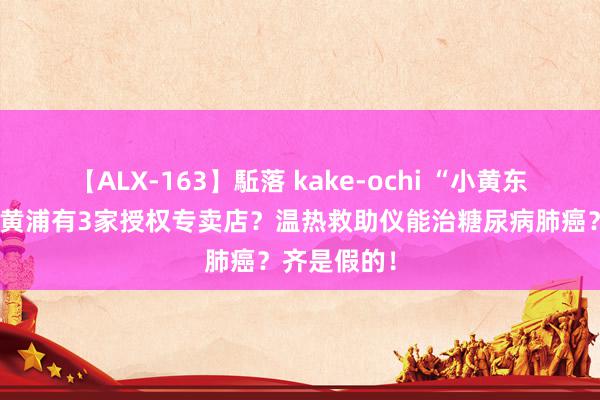 【ALX-163】駈落 kake-ochi “小黄东说念主”在黄浦有3家授权专卖店？温热救助仪能治糖尿病肺癌？齐是假的！