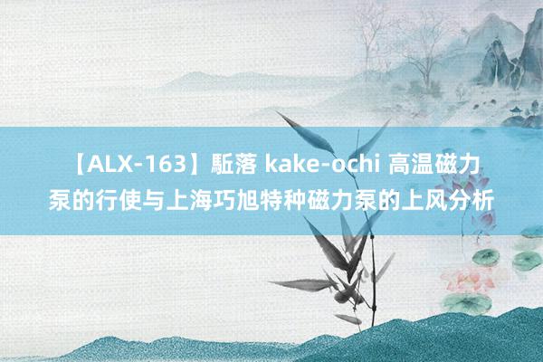 【ALX-163】駈落 kake-ochi 高温磁力泵的行使与上海巧旭特种磁力泵的上风分析