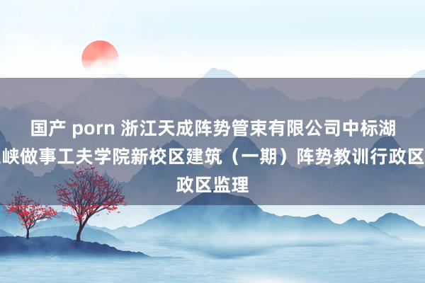 国产 porn 浙江天成阵势管束有限公司中标湖北三峡做事工夫学院新校区建筑（一期）阵势教训行政区监理