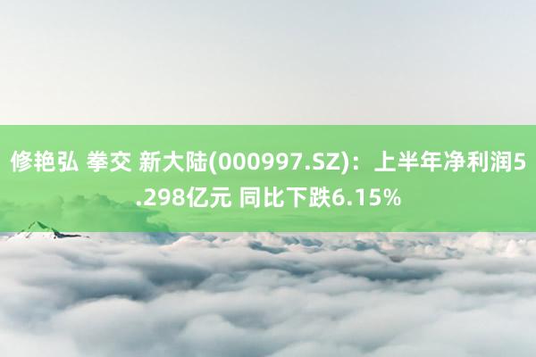 修艳弘 拳交 新大陆(000997.SZ)：上半年净利润5.298亿元 同比下跌6.15%